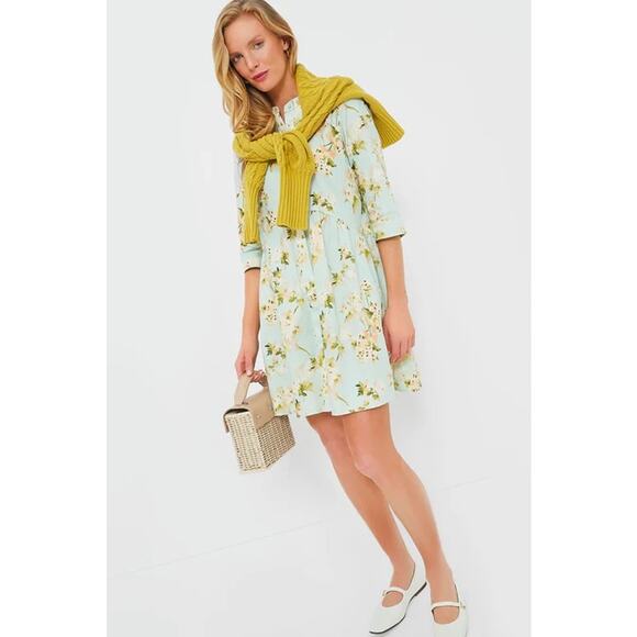 Tuckernuck Aqua Watercolor Royal Shirt Dress
NWT Size XS - Picture 7 of 11